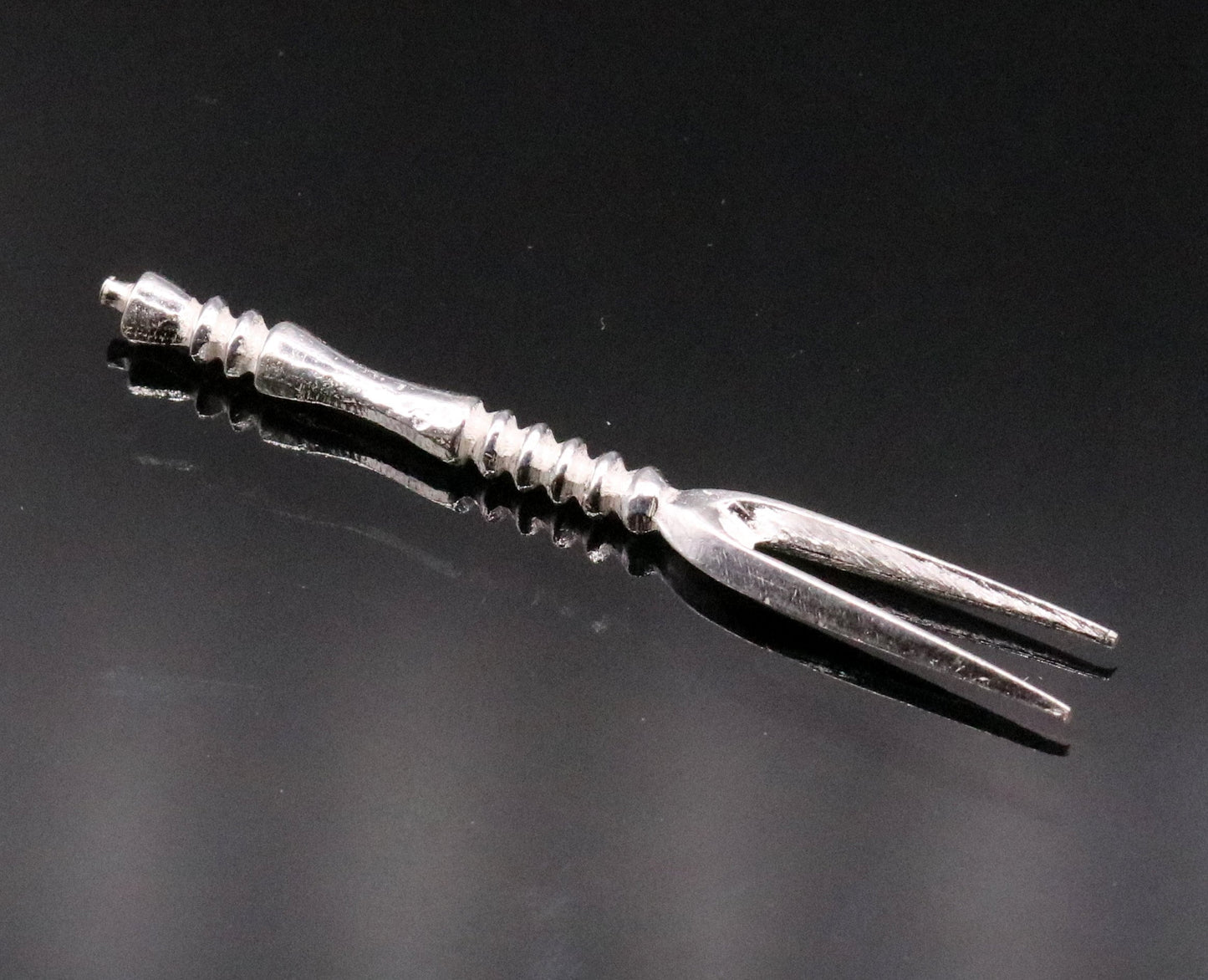handmade solid silver chopsticks / knife and fork snack fruit food fork excellent hand crafted design daily use spoon03 - TRIBAL ORNAMENTS