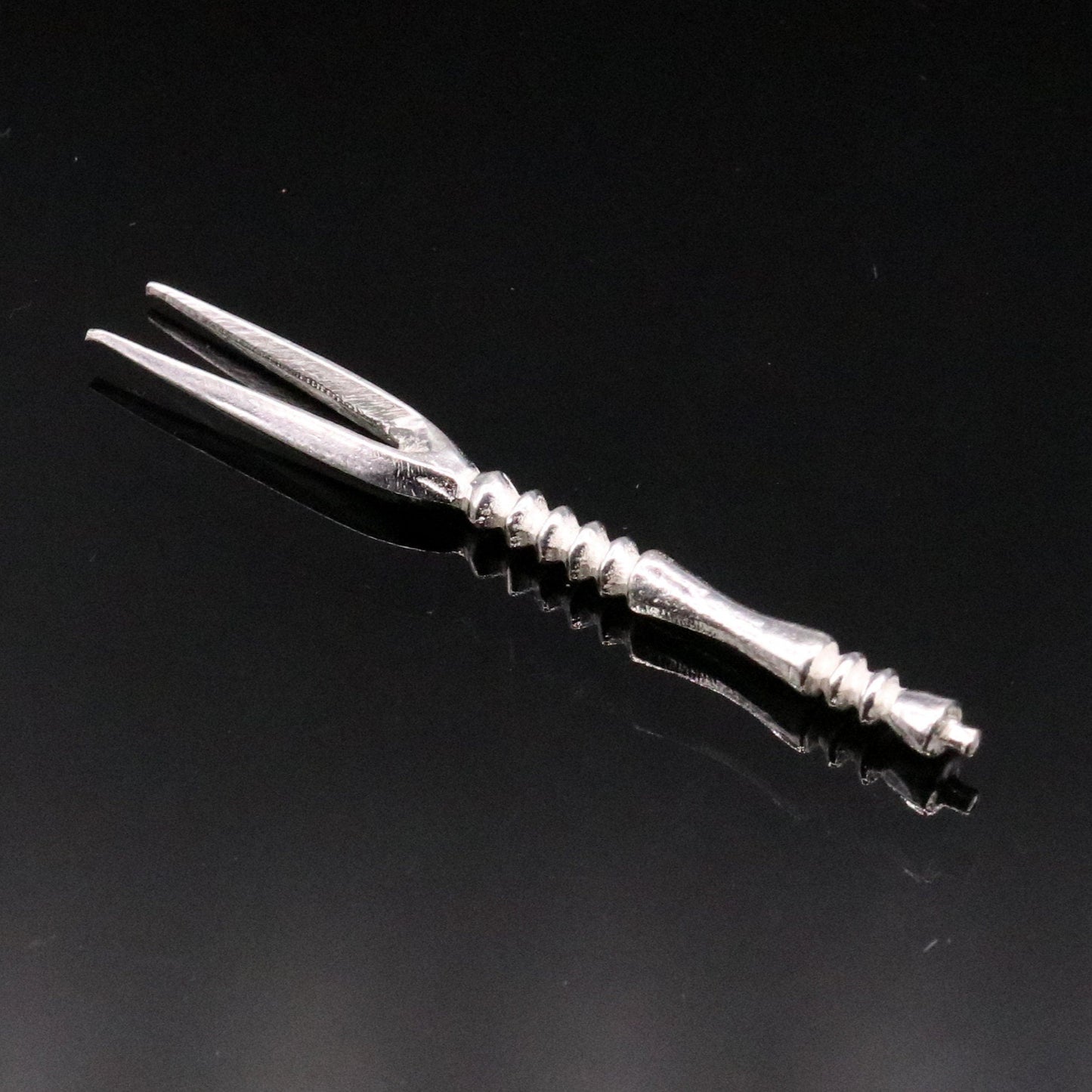 handmade solid silver chopsticks / knife and fork snack fruit food fork excellent hand crafted design daily use spoon03 - TRIBAL ORNAMENTS