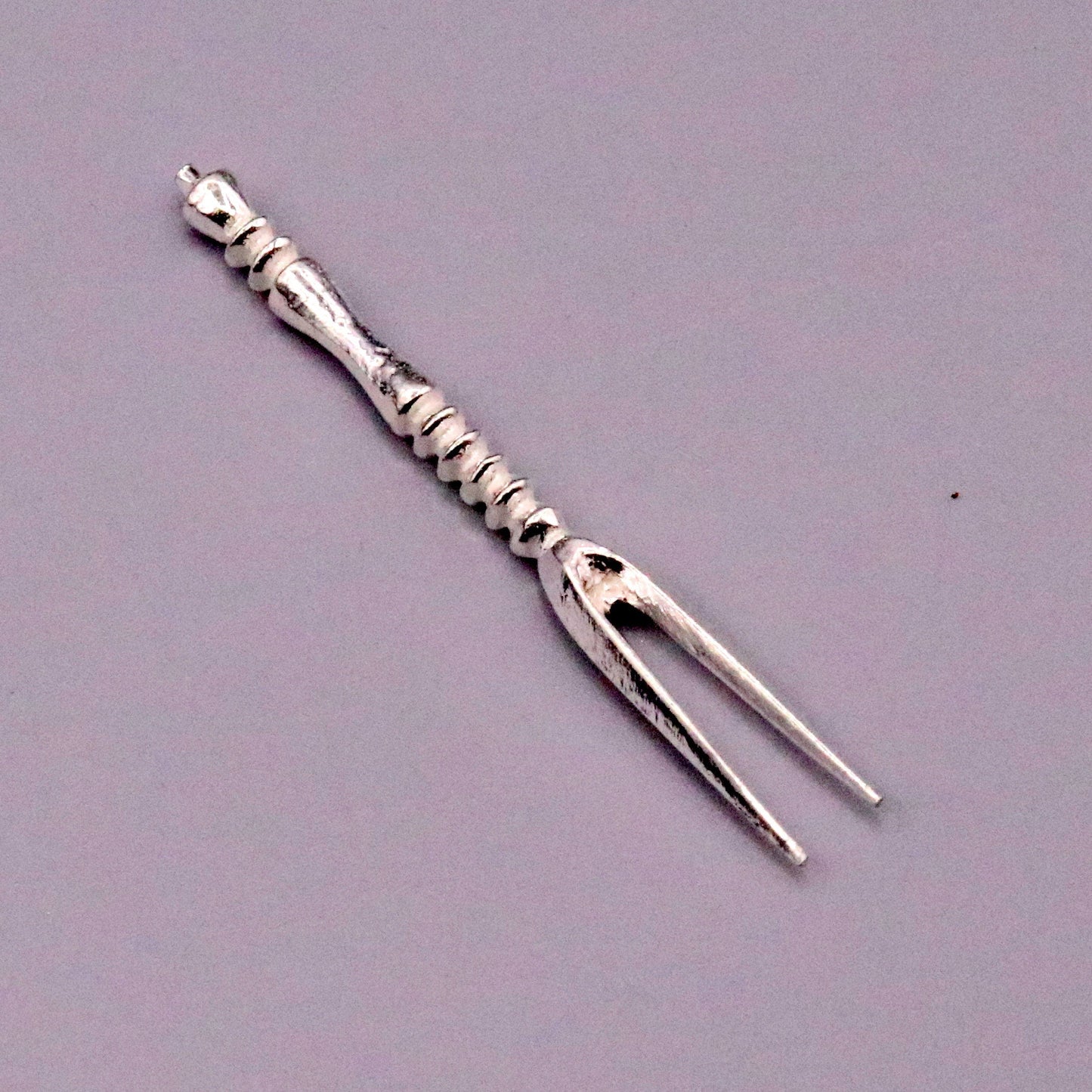 handmade solid silver chopsticks / knife and fork snack fruit food fork excellent hand crafted design daily use spoon03 - TRIBAL ORNAMENTS