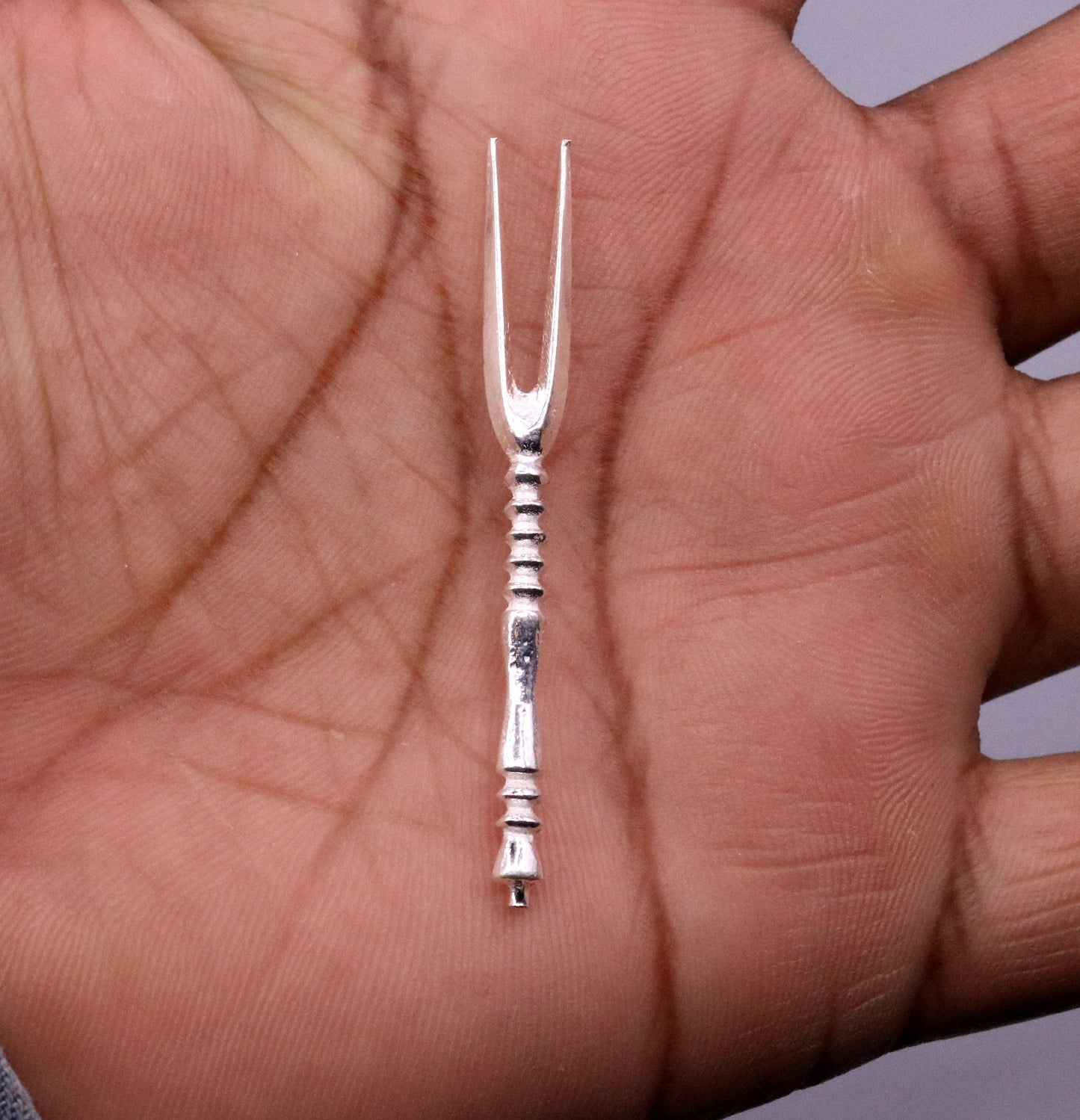 handmade solid silver chopsticks / knife and fork snack fruit food fork excellent hand crafted design daily use spoon03 - TRIBAL ORNAMENTS