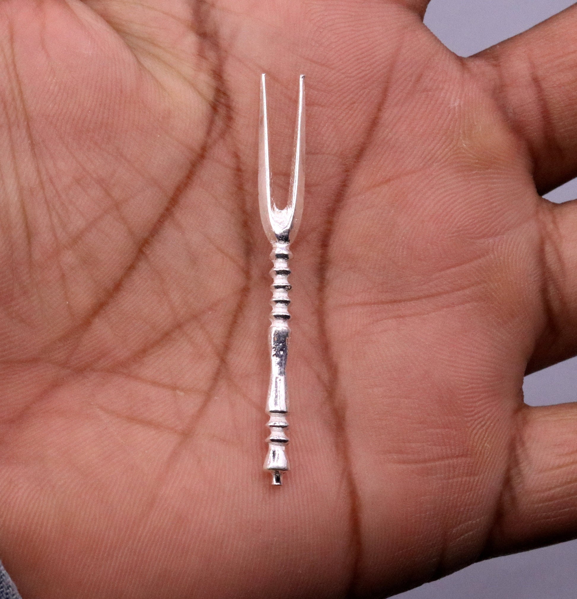 handmade solid silver chopsticks / knife and fork snack fruit food fork excellent hand crafted design daily use spoon03 - TRIBAL ORNAMENTS
