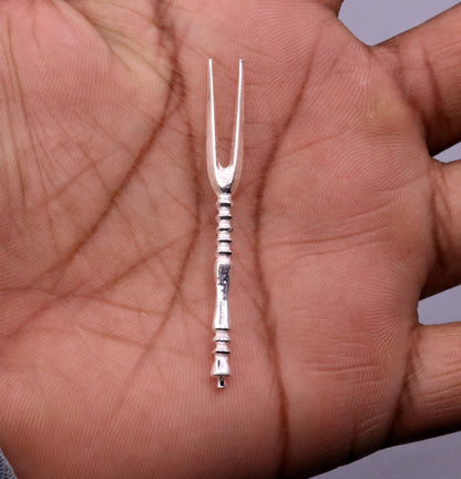 handmade solid silver chopsticks / knife and fork snack fruit food fork excellent hand crafted design daily use spoon03 - TRIBAL ORNAMENTS
