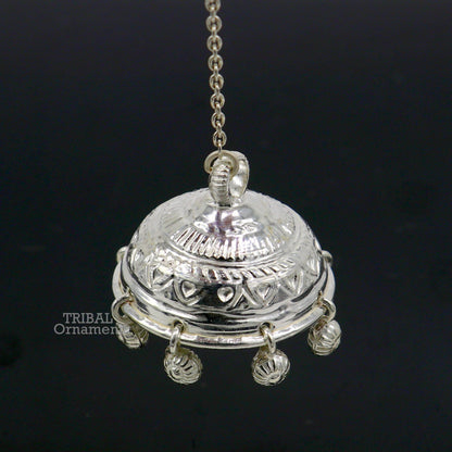 Handmade Sterling Silver chhatar/ chhatra, silver umbrella god temple art, Gorgeous  hand craved Solid silver temple article utensils su751 - TRIBAL ORNAMENTS