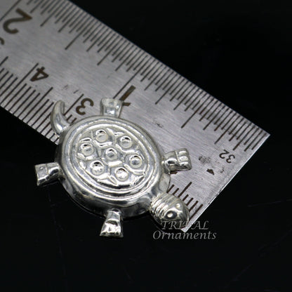 Handmade sterling silver vintage design small tortoise combo statue or sculpture, best puja article collection silver figurine article su870 - TRIBAL ORNAMENTS