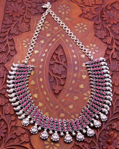 Indian belly dance Vintage antique design handmade 925 sterling silver fabulous charm necklace gifting tribal jewelry, temple jewelry set101 - TRIBAL ORNAMENTS