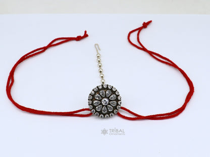 Indian traditional cultural vintage style mangtika amazing hair jewellery head jewelry 925 sterling silver tika ethnic tribal jewelry mt21 - TRIBAL ORNAMENTS