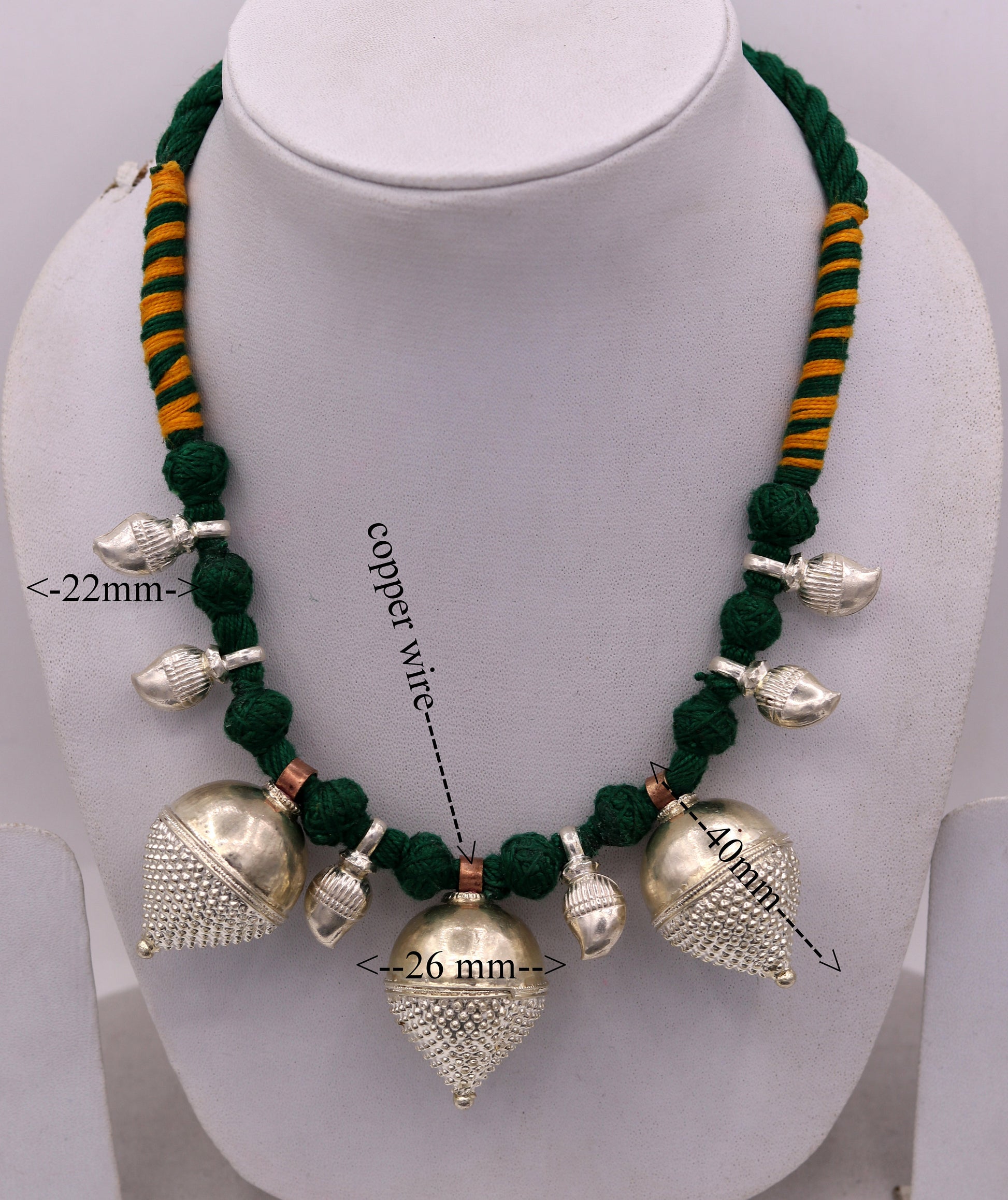 Indian tribal handmade sterling silver gorgeous necklace vintage antique stylish tribal necklace belly dance jewelry set31 - TRIBAL ORNAMENTS