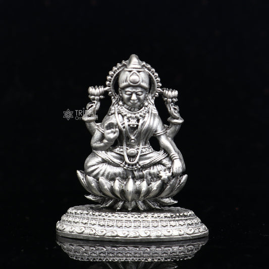 Kamlasan Goddess Lakshmi Divine statue figurine for puja,best way for Diwali festival puja or worshipping for wealth and prosperity art740 - TRIBAL ORNAMENTS