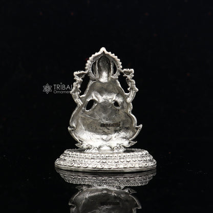 Kamlasan Goddess Lakshmi Divine statue figurine for puja,best way for Diwali festival puja or worshipping for wealth and prosperity art740 - TRIBAL ORNAMENTS