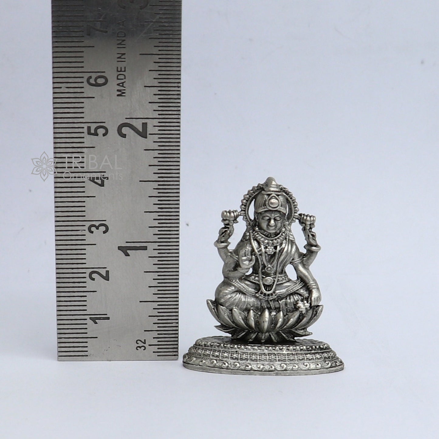 Kamlasan Goddess Lakshmi Divine statue figurine for puja,best way for Diwali festival puja or worshipping for wealth and prosperity art740 - TRIBAL ORNAMENTS