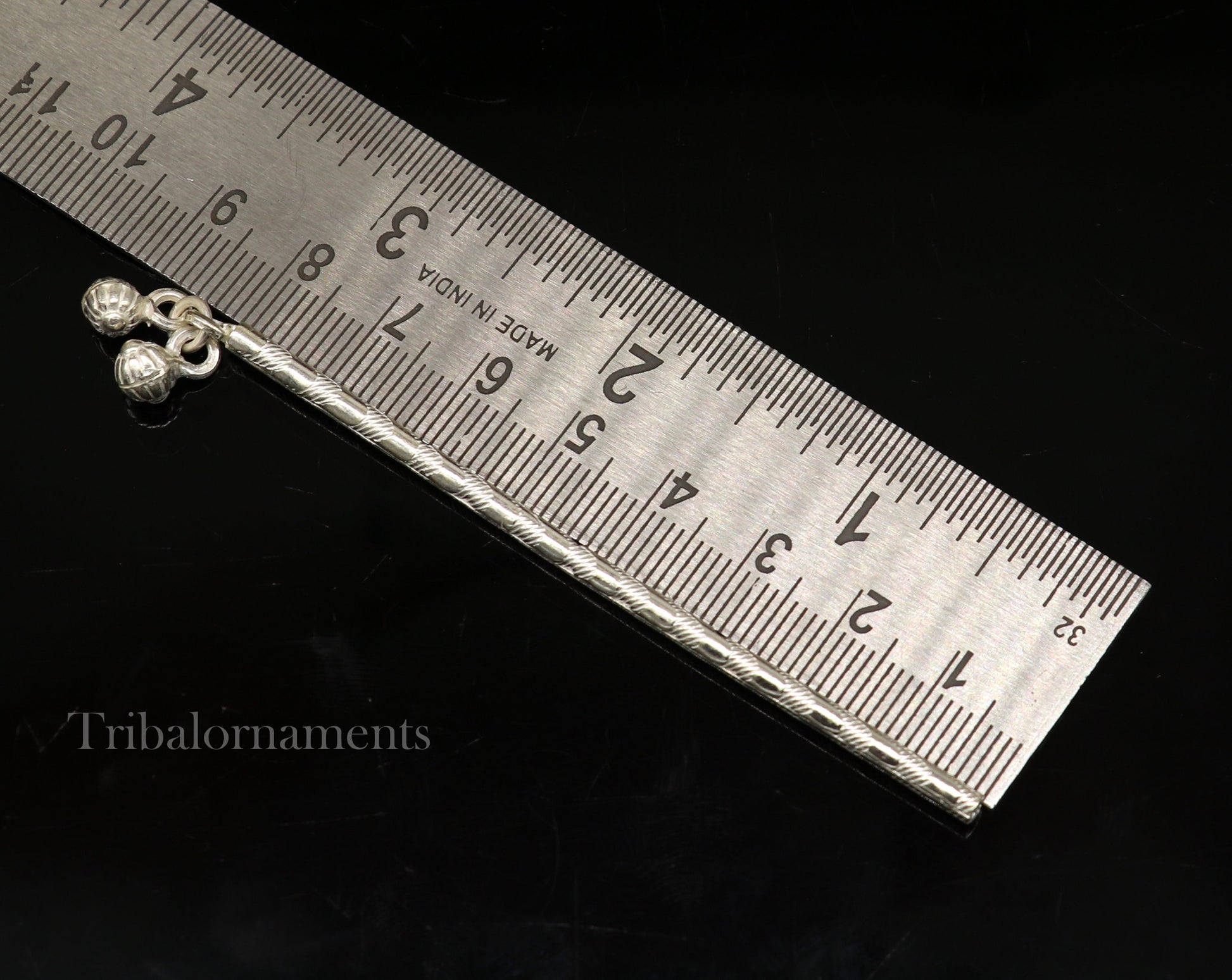 Krishna flute 8.5 cm Vintage design Solid silver handmade flute, silver bansuri, laddu gopala flute, little krishna flute puja art su505 - TRIBAL ORNAMENTS