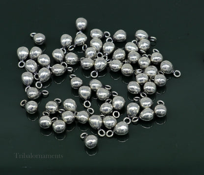 loose beads Lot 20 pieces vintage plain style handmade 925 sterling silver beads or hanging drops for custom jewelry making ideas bd11 - TRIBAL ORNAMENTS