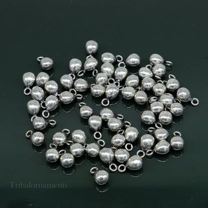 loose beads Lot 20 pieces vintage plain style handmade 925 sterling silver beads or hanging drops for custom jewelry making ideas bd11 - TRIBAL ORNAMENTS