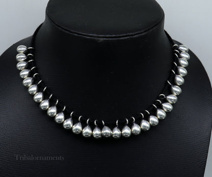 loose beads Lot 20 pieces vintage plain style handmade 925 sterling silver beads or hanging drops for custom jewelry making ideas bd11 - TRIBAL ORNAMENTS