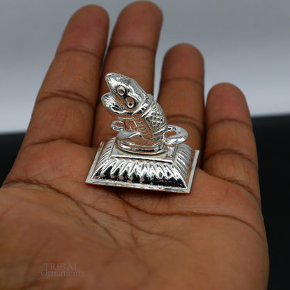 Lord Ganesha Vahan Mushak  maharaj sterling silver handmade small article for puja, best gift for lord ganesha, divine statue su608 - TRIBAL ORNAMENTS