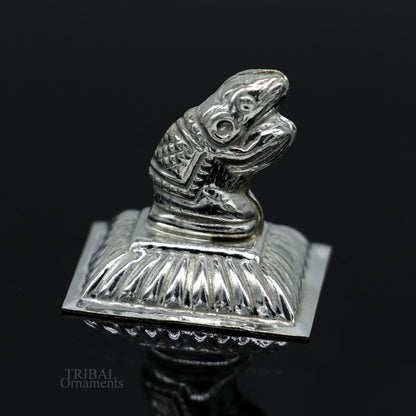 Lord Ganesha Vahan Mushak  maharaj sterling silver handmade small article for puja, best gift for lord ganesha, divine statue su609 - TRIBAL ORNAMENTS