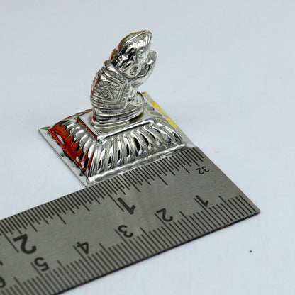 Lord Ganesha Vahan Mushak  maharaj sterling silver handmade small article for puja, best gift for lord ganesha, divine statue su609 - TRIBAL ORNAMENTS
