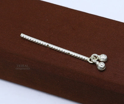 Lord Krishna flute terling silver handmade idol krishna flute, silver bansuri, laddu gopala flute, little krishna flute puja art su659 - TRIBAL ORNAMENTS