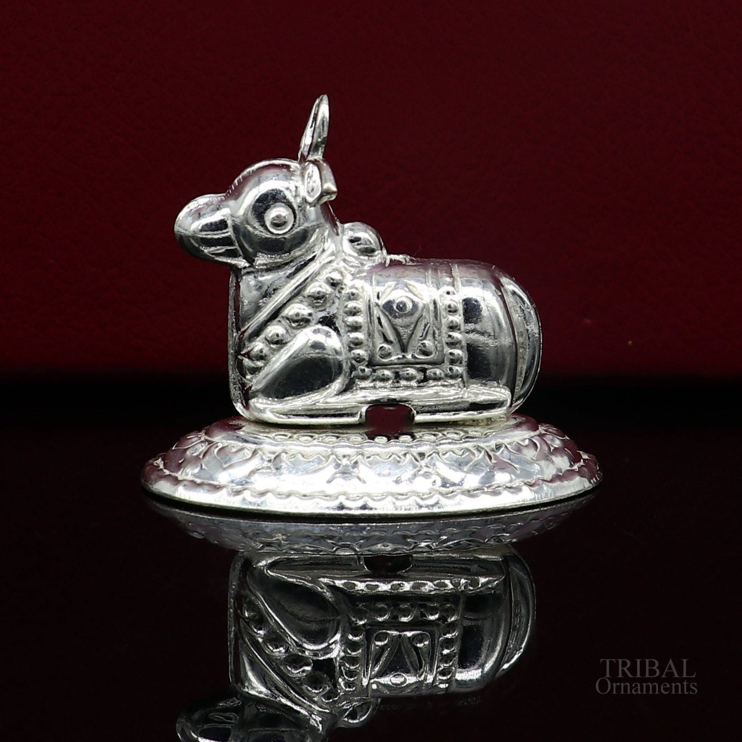 Lord Shiva Vahan Nandi Maharaj sterling silver handmade small article for puja, best gift for lord Shiva, divine statue su614 - TRIBAL ORNAMENTS
