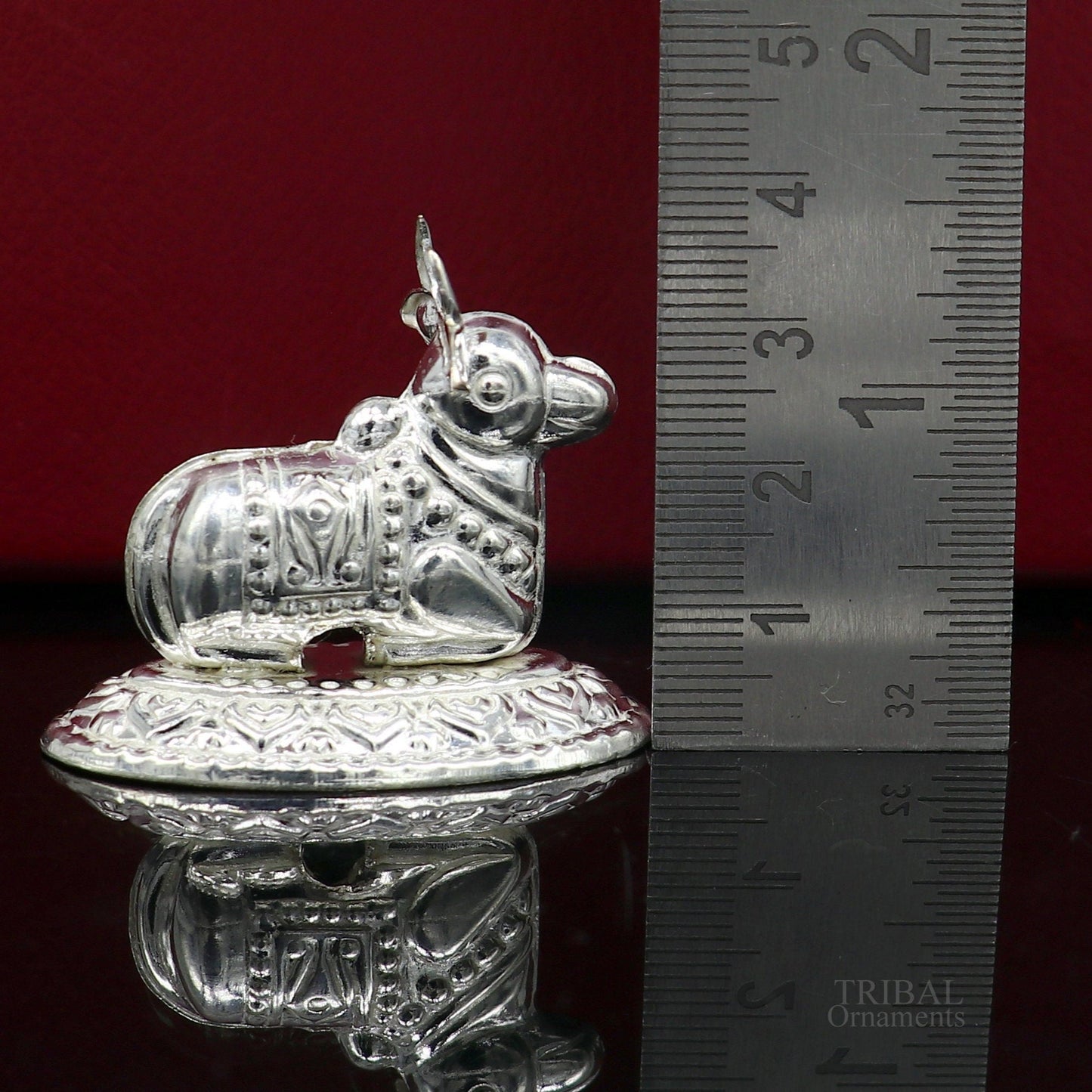 Lord Shiva Vahan Nandi Maharaj sterling silver handmade small article for puja, best gift for lord Shiva, divine statue su614 - TRIBAL ORNAMENTS