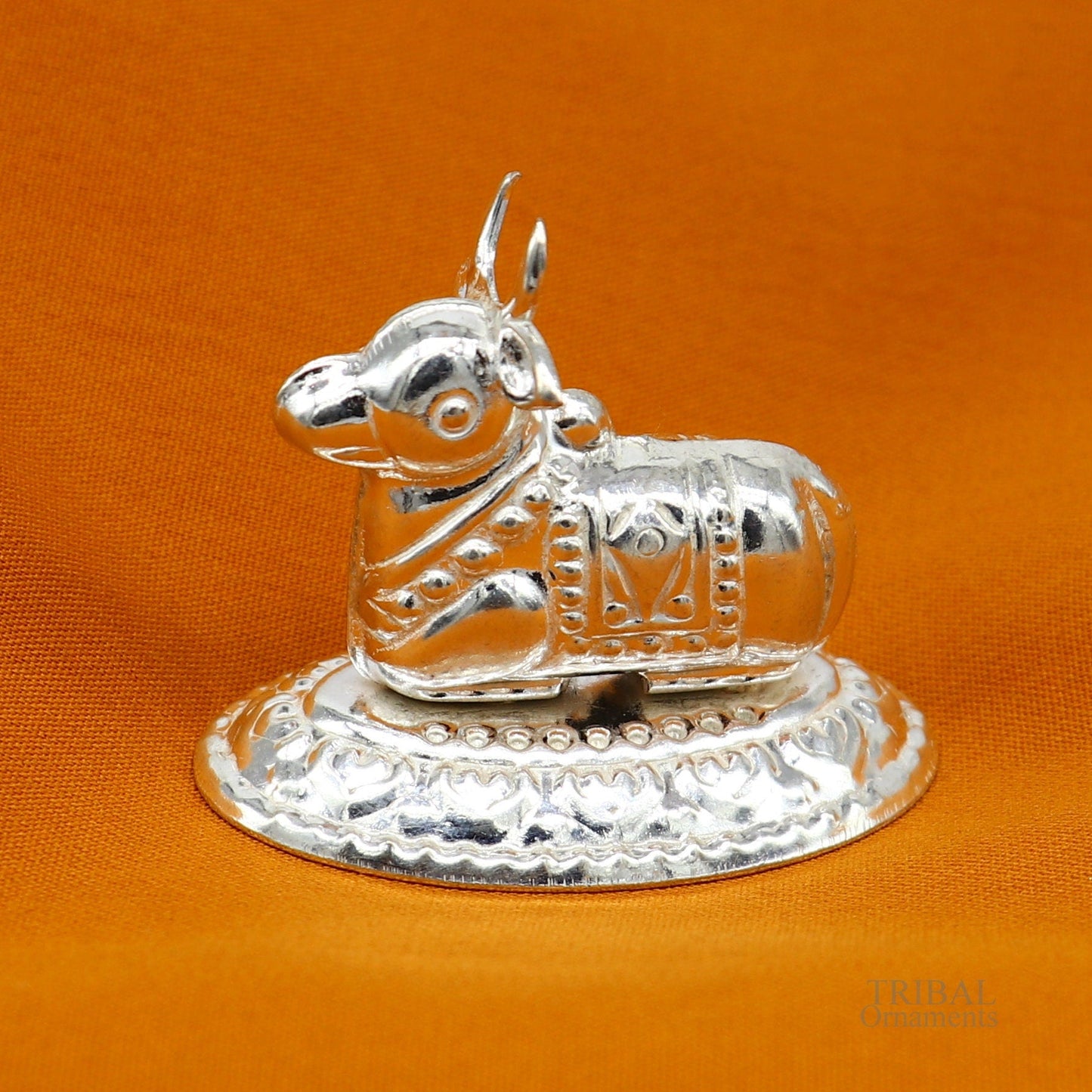 Lord Shiva Vahan Nandi Maharaj sterling silver handmade small article for puja, best gift for lord Shiva, divine statue su614 - TRIBAL ORNAMENTS