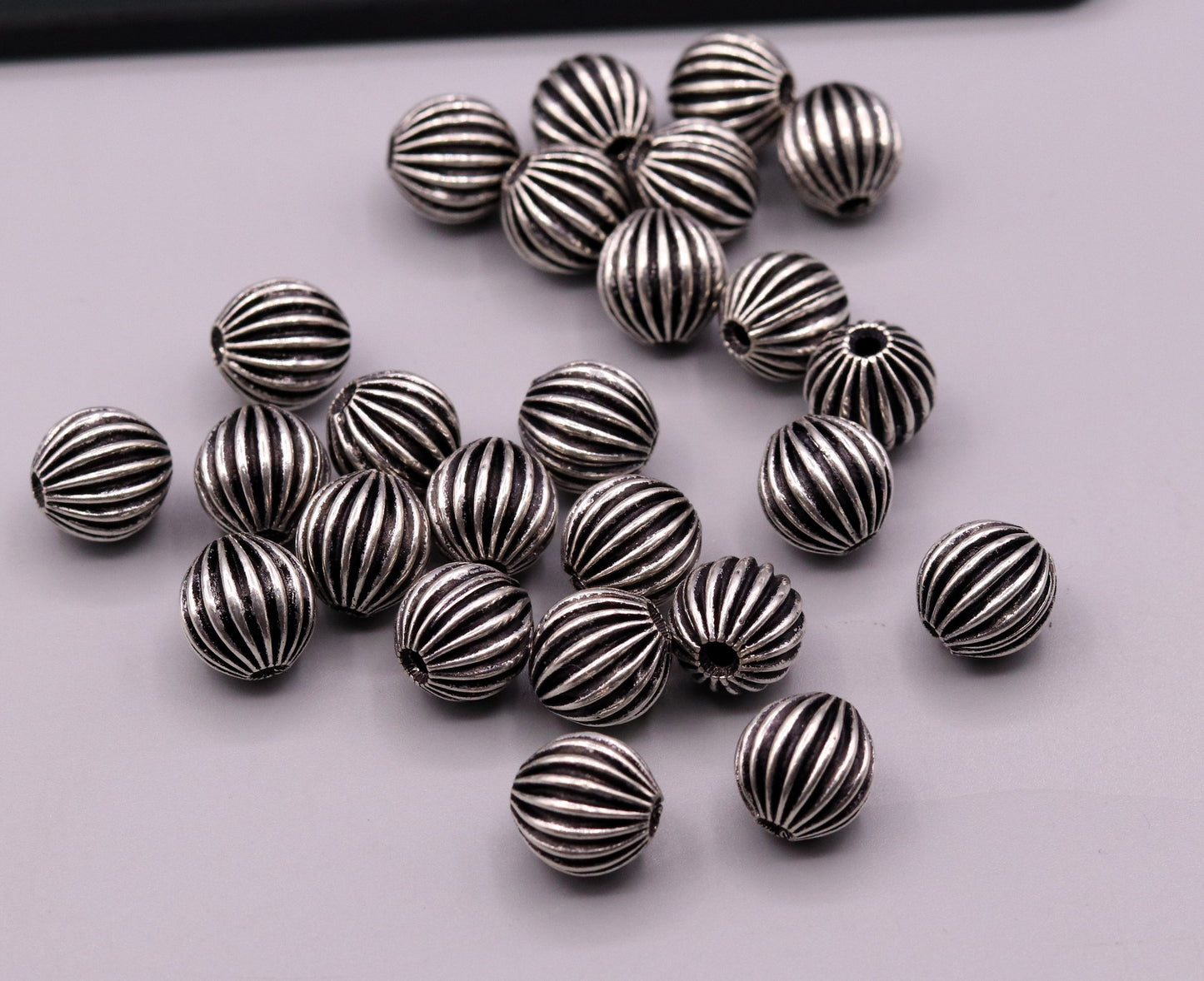 Lot 10 pieces Vintage antique design handmade 925 sterling silver beads loose beads for jewelry making ideas bd04 - TRIBAL ORNAMENTS