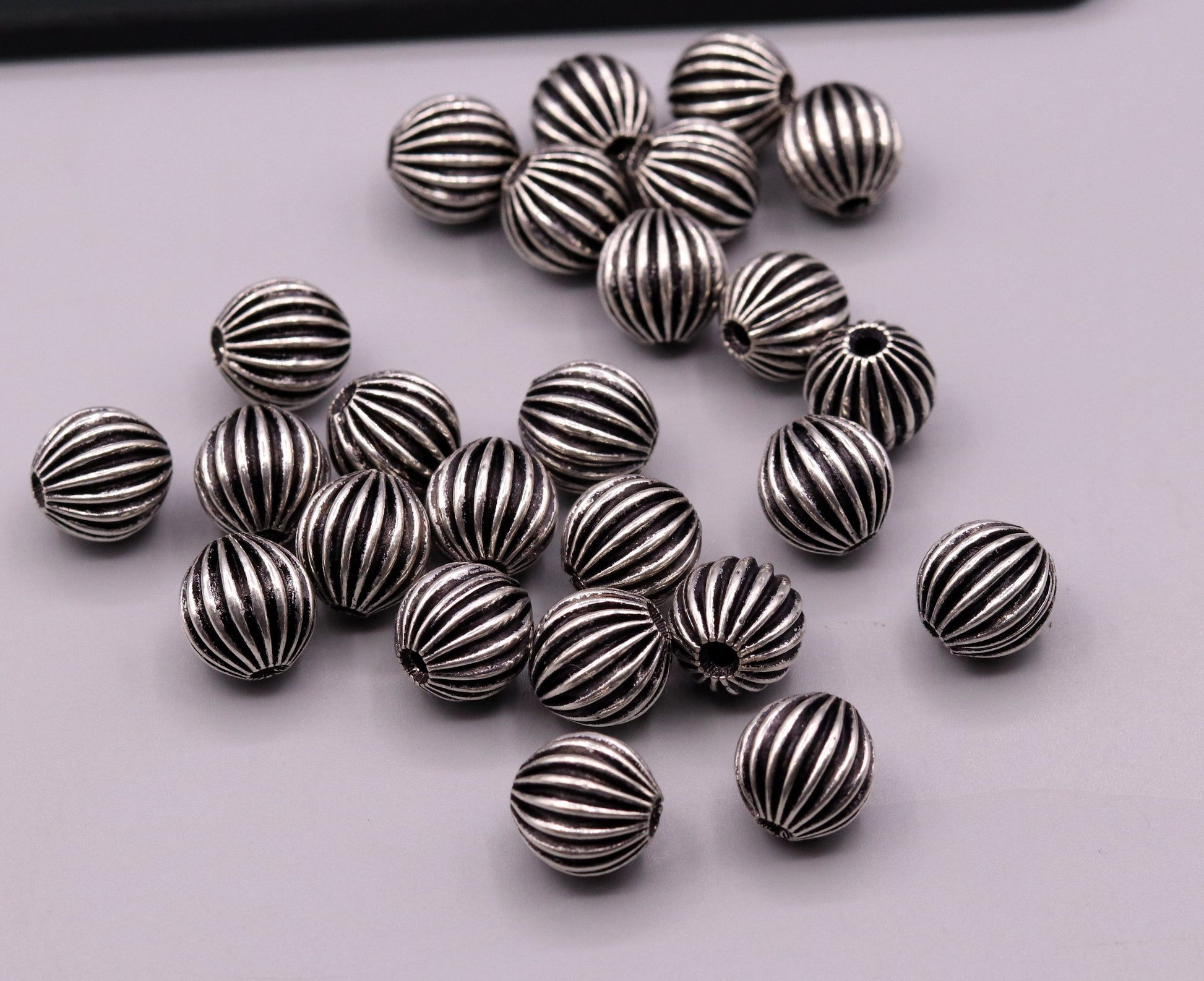 Lot 10 pieces Vintage antique design handmade 925 sterling silver beads loose beads for jewelry making ideas bd04 - TRIBAL ORNAMENTS