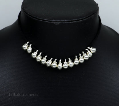 Lot 20 piece vintage plain design 925 sterling silver fabulous beads or hanging drops for custom jewelry making lose beads bd15 - TRIBAL ORNAMENTS