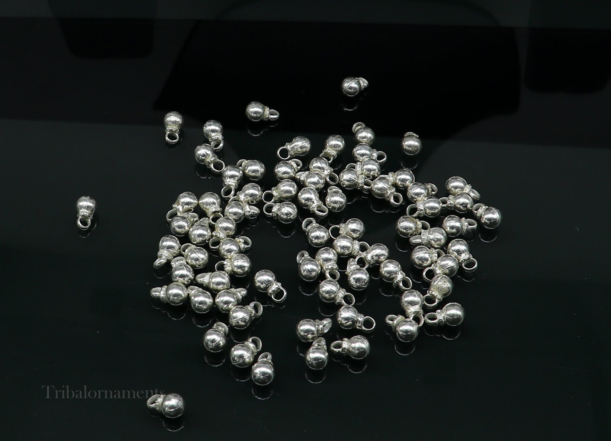 Lot 20 piece vintage plain design 925 sterling silver fabulous beads or hanging drops for custom jewelry making lose beads bd15 - TRIBAL ORNAMENTS