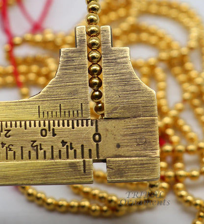 Set of 20 vintage 3mm 22k yellow gold beads by TRIBAL ORNAMENTS, handmade ethnic designer loose beads for custom jewelry making.