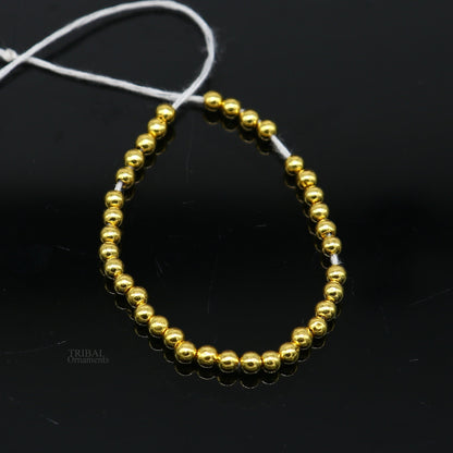 Set of 20 vintage 3mm 22k yellow gold beads from TRIBAL ORNAMENTS, handmade traditional designer loose gold beads for jewelry making.
