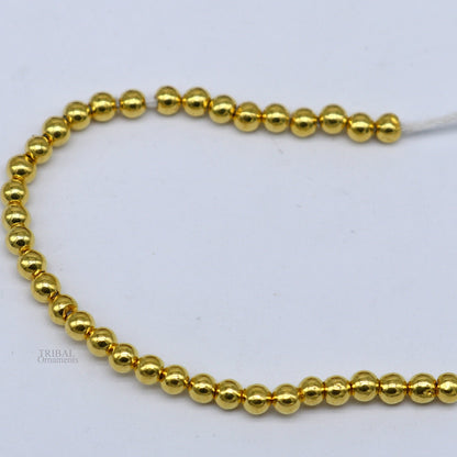 Lot of 20 vintage 3mm TRIBAL ORNAMENTS 22k yellow gold beads for handmade jewelry making.