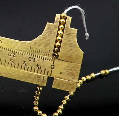 Set of 20 vintage 3mm 22k yellow gold beads by Tribal Ornaments, handmade loose beads for custom jewelry making.