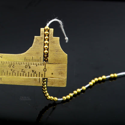 Set of 20 vintage 3mm 22k yellow gold beads by TRIBAL ORNAMENTS, handmade loose beads for custom jewelry making.