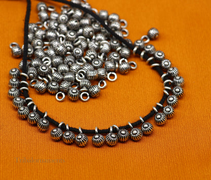 Lot 20 pieces jingling bells vintage style fabulous 925 sterling silver beads or hanging drops for custom jewelry making lose beads bd13 - TRIBAL ORNAMENTS