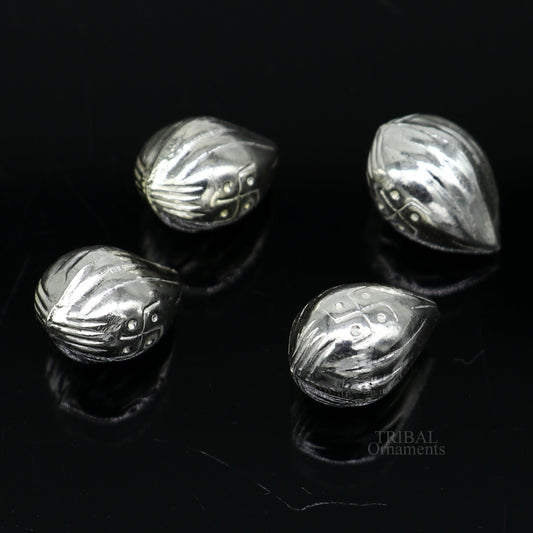 Lot 4 pieces Sterling silver handmade betal palm tree seed , silver Supari, puja article, silver betel worshipping art utensils  su684 - TRIBAL ORNAMENTS