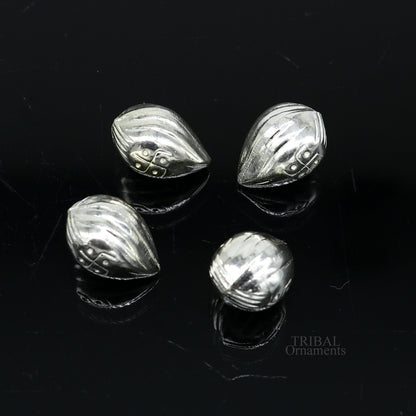 Lot 4 pieces Sterling silver handmade betal palm tree seed , silver Supari, puja article, silver betel worshipping art utensils  su684 - TRIBAL ORNAMENTS