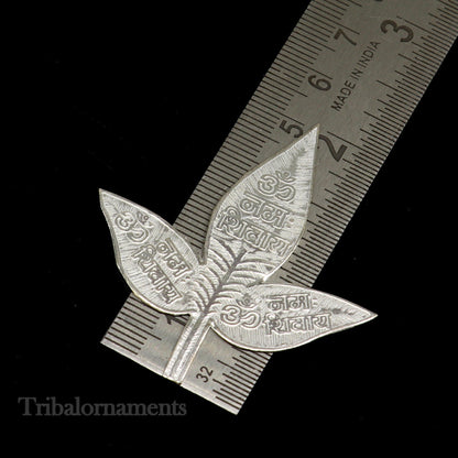 Lot 5 pcs bel Patra Solid silver handmade solid belva patra, shiva worshipping/ puja article, belpatra or belva tree leaves india su508 - TRIBAL ORNAMENTS