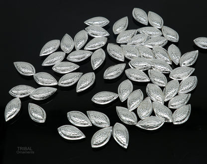 Lot 5 pieces Sterling silver handmade puja article, pure silver dry fruit, silver almond puja,gift for idols God, best puja temple art su437 - TRIBAL ORNAMENTS