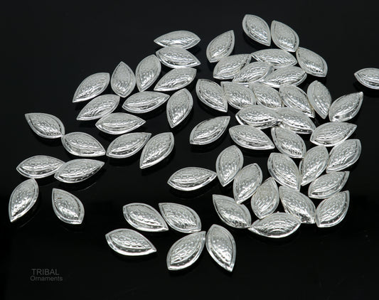 Lot 5 pieces Sterling silver handmade puja article, pure silver dry fruit, silver almond puja,gift for idols God, best puja temple art su437 - TRIBAL ORNAMENTS