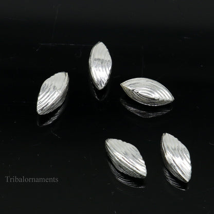 Lot 5 pieces Sterling silver handmade silver dry fruit, silver pista/ pistachio nut for puja, best gift idols God, best puja article su439 - TRIBAL ORNAMENTS