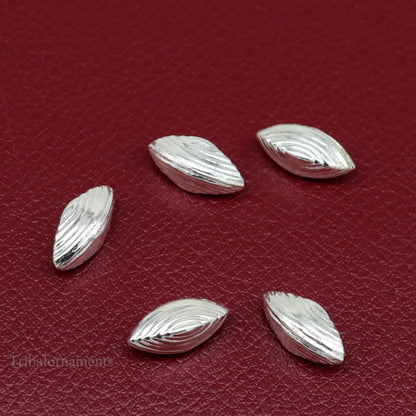 Lot 5 pieces Sterling silver handmade silver dry fruit, silver pista/ pistachio nut for puja, best gift idols God, best puja article su439 - TRIBAL ORNAMENTS