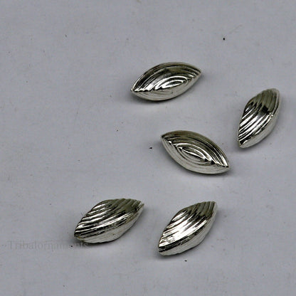 Lot 5 pieces Sterling silver handmade silver dry fruit, silver pista/ pistachio nut for puja, best gift idols God, best puja article su439 - TRIBAL ORNAMENTS