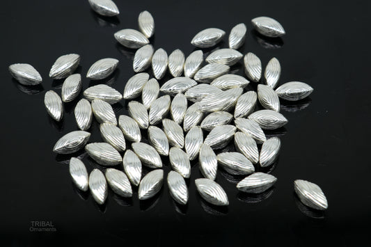Lot 5 pieces Sterling silver handmade silver dry fruit, silver pista/ pistachio nut for puja, best gift idols God, best puja article su439 - TRIBAL ORNAMENTS
