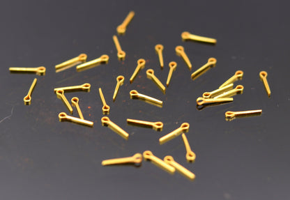 Lot of 20 pieces Vintage handmade 22kt yellow gold Clips hanging findings for excellent unique jewelry making idea tribal India jewelry - TRIBAL ORNAMENTS