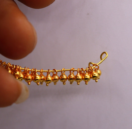 Lot of 20 pieces 22kt gold handmade Vintage antique design custom jewelry findings, hangings bells,loose beads, excellent jewelry BD026 - TRIBAL ORNAMENTS