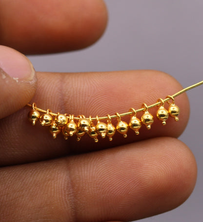 Lot of 20 pieces 22kt gold handmade Vintage antique design custom jewelry findings, hangings bells,loose beads, excellent jewelry BD026 - TRIBAL ORNAMENTS