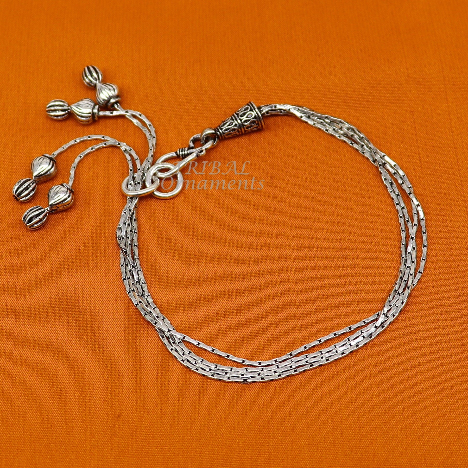 Modern chunky stylish 925 sterling adjustable multiline bracelet jewelry gift jewelry sbr460 - TRIBAL ORNAMENTS