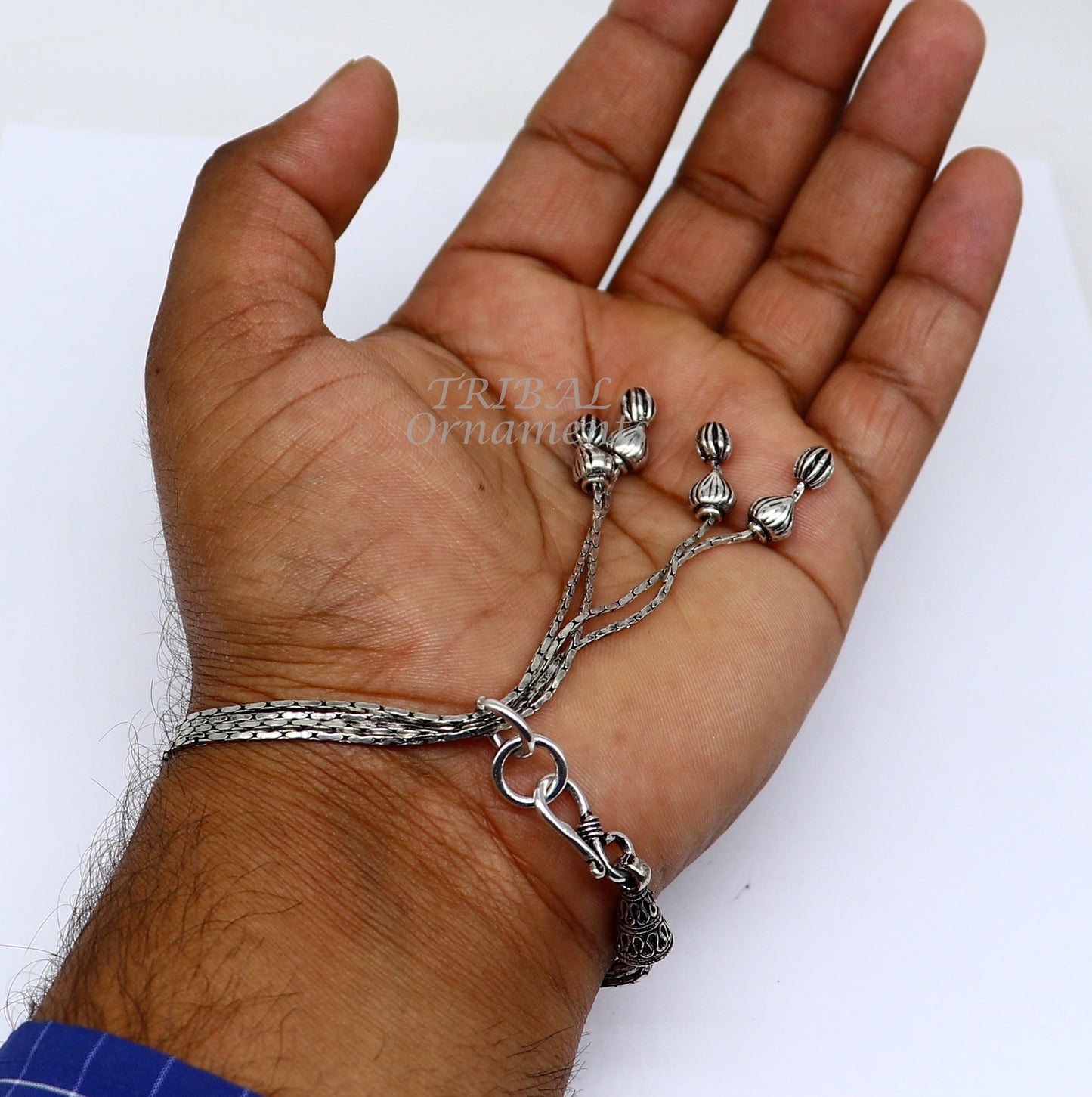 Modern chunky stylish 925 sterling adjustable multiline bracelet jewelry gift jewelry sbr460 - TRIBAL ORNAMENTS