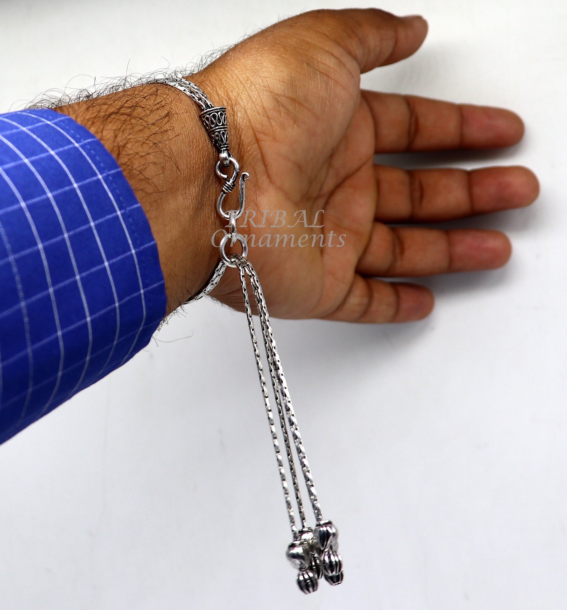 Modern chunky stylish 925 sterling adjustable multiline bracelet jewelry gift jewelry sbr460 - TRIBAL ORNAMENTS